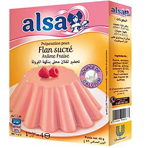 ART0986 ALSA FLAN FRAISE 45G 64P – Image 1