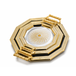 ENSEMBLE 3 PLATEAUX ORIENTAL GOLD 6P